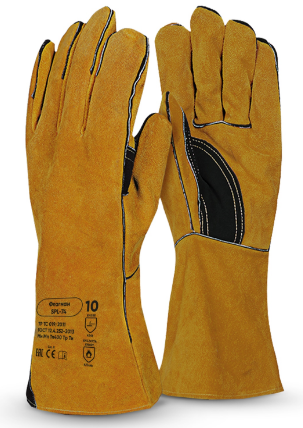 Краги ФЛАГМАН, (SPL-74),спилковые,нить Kevlar, длина 360 мм